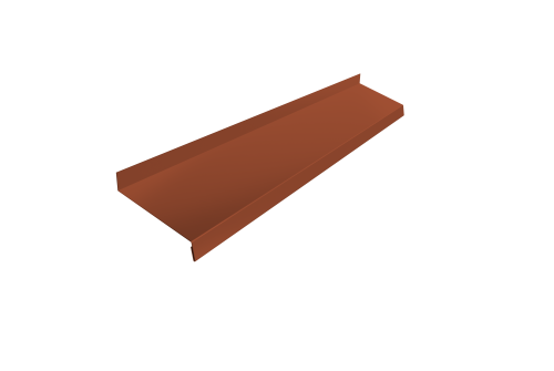 Отлив простой 150 0,45 PE с пленкой RAL 8004 терракота (2м)