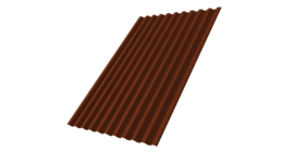 Профнастил С21 R 0,5 Satin RAL 3009 оксидно-красный