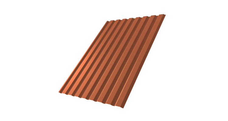 Профнастил С20А 0,5 Satin Мatt RAL 8004 терракота