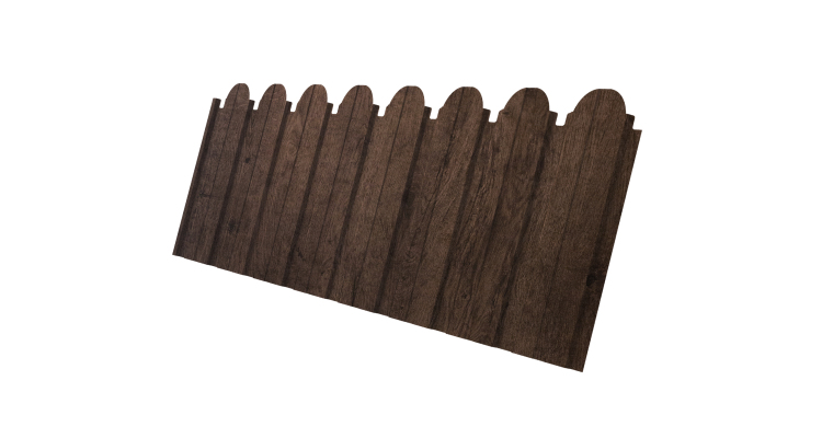 Профнастил С10B фигурный 0,45 Print Elite Antique Wood TwinColor