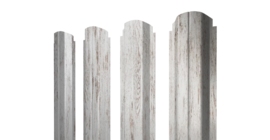 Штакетник П-образный А фигурный 0,45 Print Elite Snow Wood TwinColor