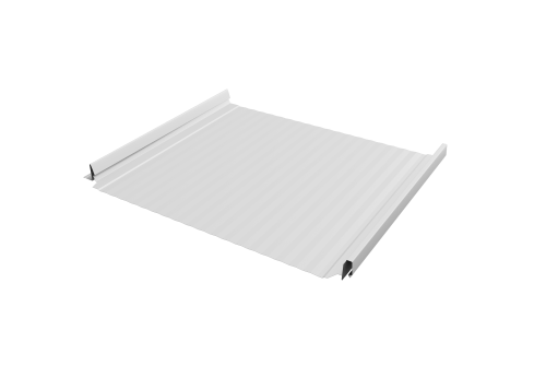 Кликфальц Pro Gofr Grand Line 0,5 Satin с пленкой на замках RAL 9003 сигнальный белый