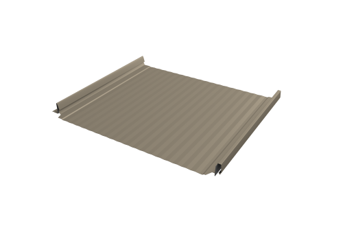 Кликфальц Pro Gofr Grand Line 0,45 PE с пленкой на замках RAL 1015 светлая слоновая кость