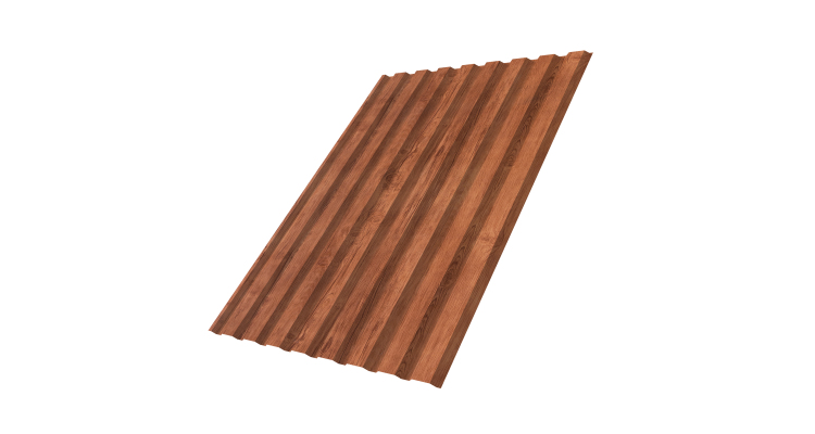 Профнастил С20A 0.45 Print Premium Rowan Wood Intense FTC