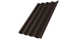 Профнастил НС44 0,5 GreenCoat Pural BT RR 32 темно-коричневый (RAL 8019 серо-коричневый)
