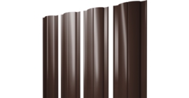 Штакетник Круглый с прямым резом 0,45 Drap TwinColor RAL 8017 шоколад
