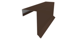 Планка торцевая кровельная фальц Grand Line 65х97 0,5 PE с пленкой RAL 8017 шоколад (2м)