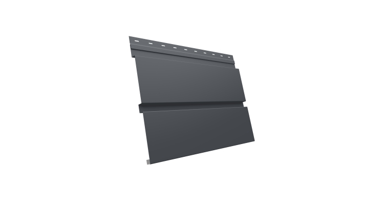 Софит металлический Квадро Брус без перфорации 0,5 Drap с пленкой RAL 7024 мокрый асфальт