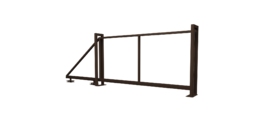 Ворота откатные Жалюзи Texas 1.8х3.5 RAL 8017 без заполнения (ламель 125 мм)