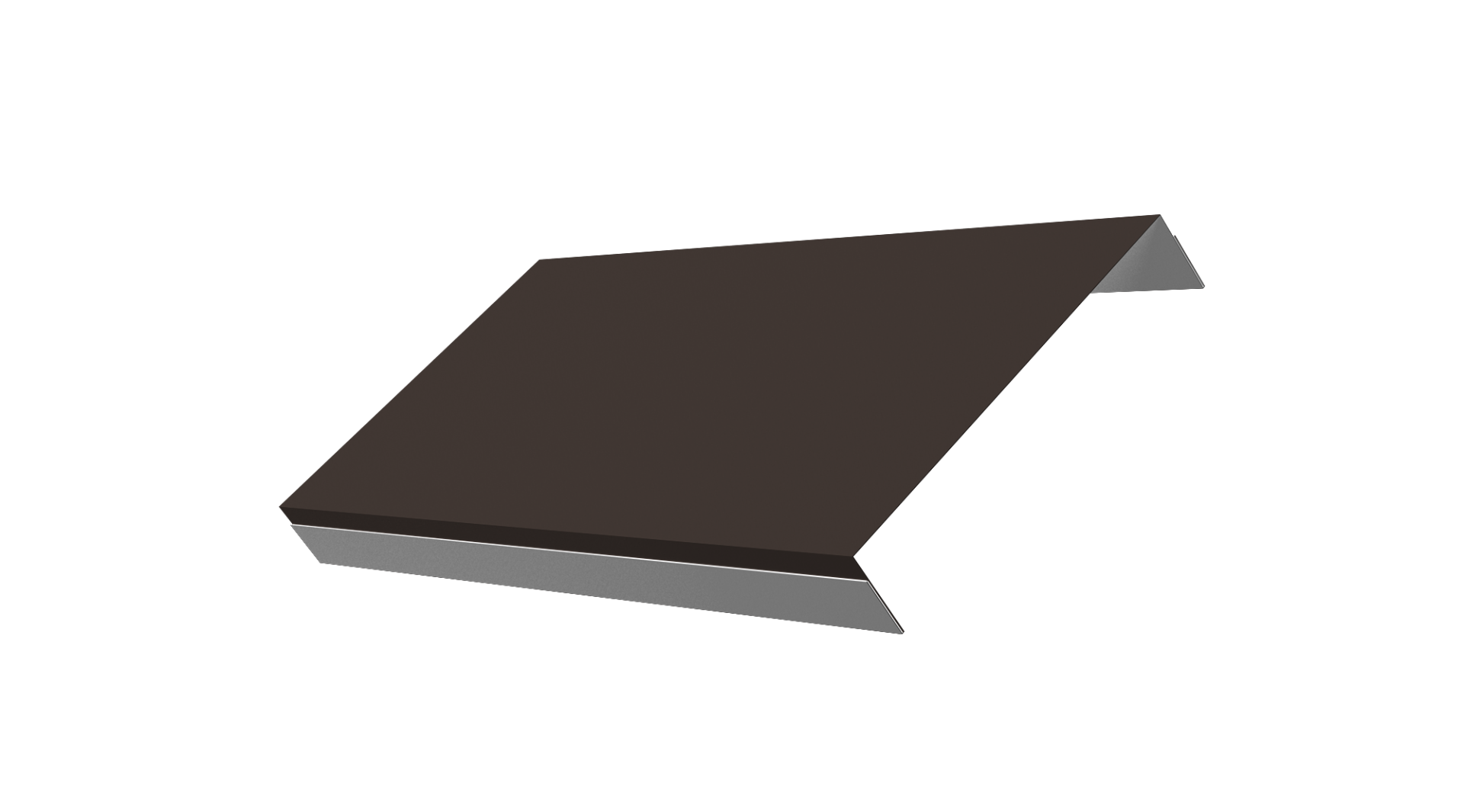 Ламель обратная 125 забора жалюзи Texas 0.45 PE с пленкой RR 32 темно-коричневый