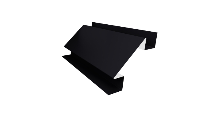 Планка угла внутреннего сложного Экобрус Grand Line 0,45 Drap RAL 9005 черный (3м)