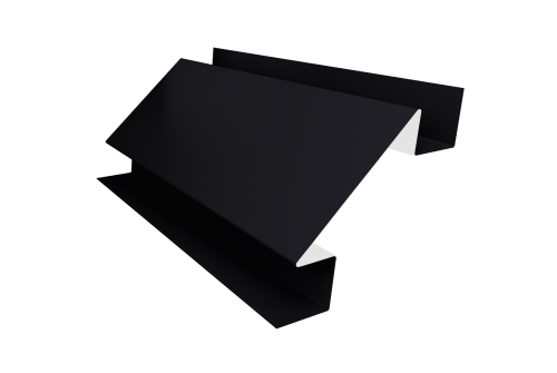 Планка угла внутреннего сложного Экобрус Grand Line 0,45 Drap TX RAL 9005 черный (2м)