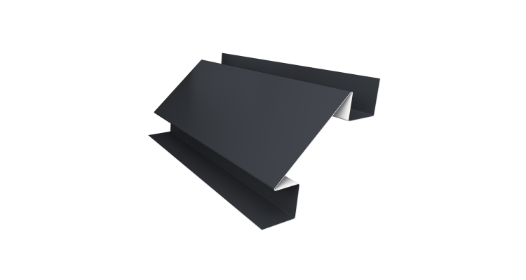 Планка угла внутреннего сложного Экобрус Grand Line 0,45 Drap TR RAL 7024 мокрый асфальт (2м)