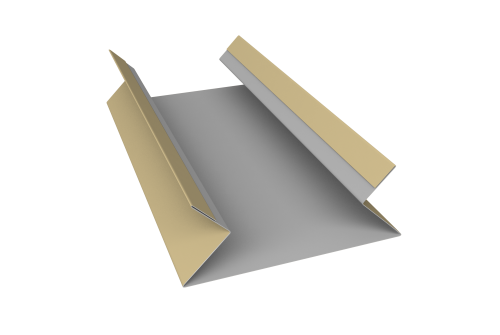 Планка угла внутреннего составная верхняя 0,45 PE с пленкой RAL 1014 слоновая кость (2м)