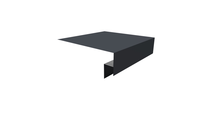 Планка околооконная сложная Экобрус Grand Line 200х50х25 0,45 Drap RAL 7024 мокрый асфальт (2м)