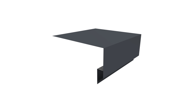 Планка околооконная сложная Экобрус Grand Line 200х75х25 0,45 Drap TX RAL 7024 мокрый асфальт (3м)