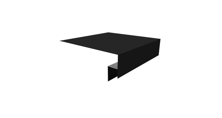 Планка околооконная сложная Экобрус Grand Line 250х50х25 0,45 Drap TX RAL 9005 черный (2м)