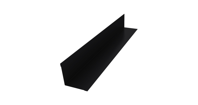 Угол внутренний 30х30 0,45 PE с пленкой RAL 9005 черный (3м)