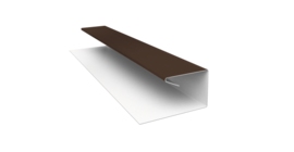 Планка П-образная завершающая сложная (КД) 0,5 Drap RAL 8017 шоколад (3м)