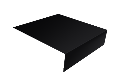 Планка лобовая/околооконная простая 190х50 0,5 Drap TX RAL 9005 черный (2м)