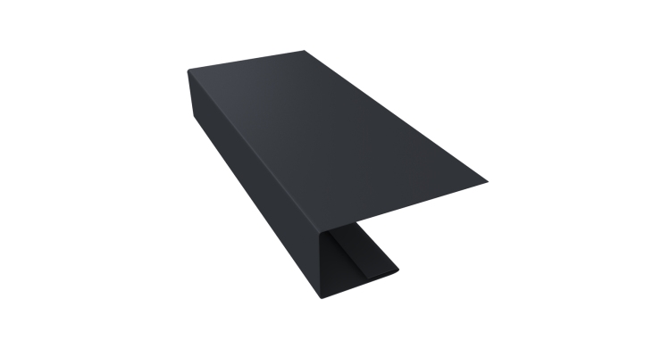 J-Профиль 18мм 0,45 Drap TwinColor RAL 7024 мокрый асфальт (2м)