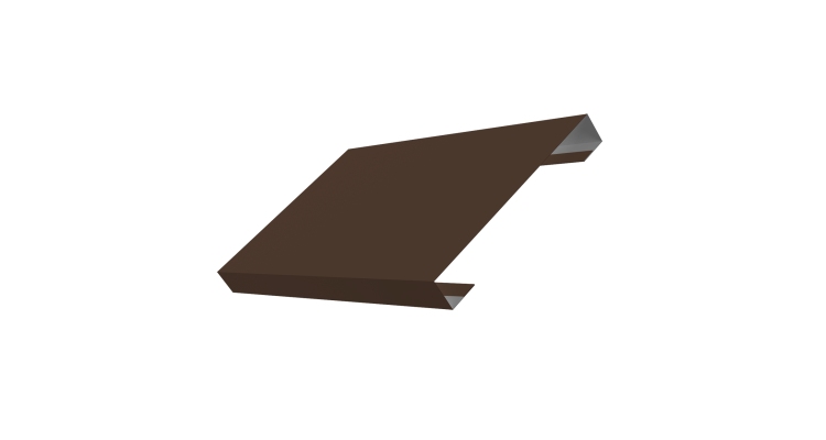 Ламель лицевая 150 забора жалюзи Texas стартовая/финишная для калиток и ворот 0,5 Satin Matt TX RAL 8017 шоколад