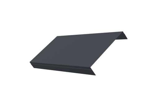 Ламель обратная 150 забора жалюзи Texas стартовая/финишная для калиток и ворот 0,45 PE-Double с пленкой RAL 7024 мокрый асфальт