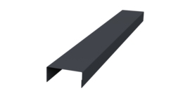 Крышка 45х20 жалюзи Texas 0,45 Drap ST RAL 7024 мокрый асфальт (3м)