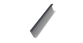 Декоративная накладка на столб универсальная 62х55 для забора жалюзи 0,5 Satin Matt TX RAL 7024 мокрый асфальт (2,5м)