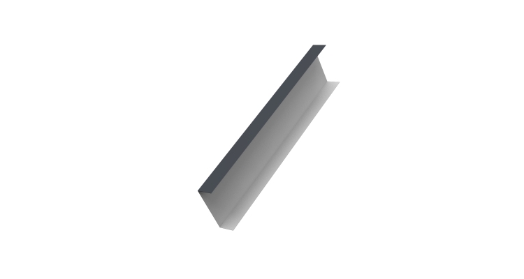 Декоративная накладка на столб универсальная 62х55 для забора жалюзи 0,5 Rooftop Бархат RAL 7024 мокрый асфальт (2м)