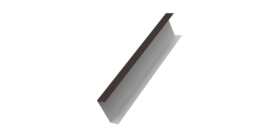 Декоративная накладка на столб универсальная 62х55 для забора жалюзи 0,5 PurPro Matt 275 RR 32 темно-коричневый (2м)