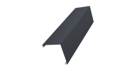 Декоративная накладка на столб универсальная угловая 60х60 для забора жалюзи 0,45 Drap TX RAL 7024 мокрый асфальт (3м)