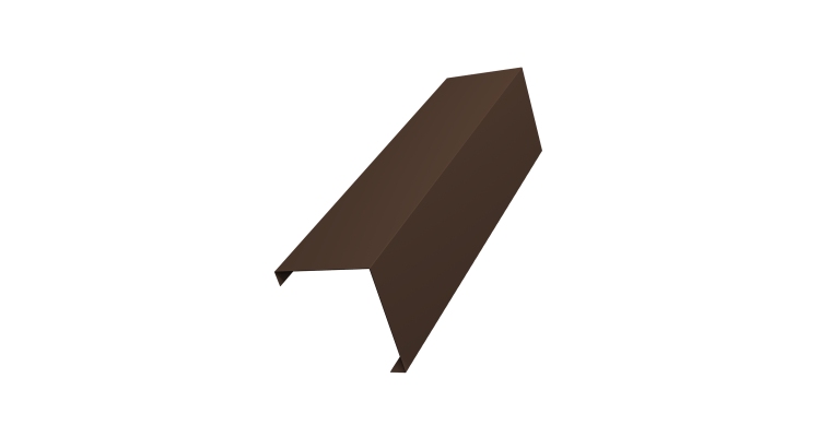 Декоративная накладка на столб универсальная угловая 60х60 для забора жалюзи 0,5 Atlas X RAL 8017 шоколад (2м)