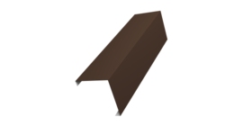 Декоративная накладка на столб универсальная угловая 62х55 для забора жалюзи 0,5 Drap TX RAL 8017 шоколад (1,8м)