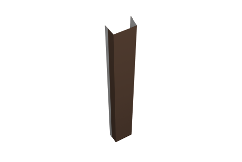 Крепежная планка нижняя Texas 0,7 PE RAL 8017 шоколад (1,8м)