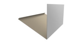 Планка примыкание верхнее к трубе фальц 0,45 Drap TX RAL 1015 светлая слоновая кость (2м)