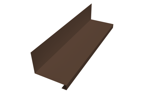 Планка примыкание нижнее к трубе фальц 0,45 Drap TwinColor RAL 8017 шоколад (2м)