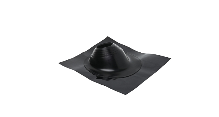 Проходной элемент MF угловой №2 (180-280мм) +240 силиконовый (металлический окрашенный фланец) черный