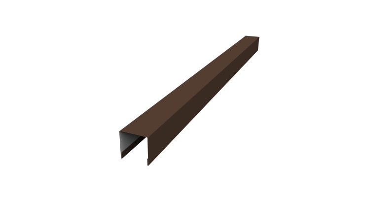 Планка вертикальная лицевая для забора жалюзи Palermo 0,5 Satin Matt TX RAL 8017 шоколад (1,8м)