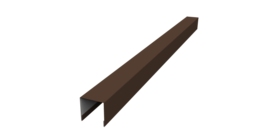 Планка вертикальная лицевая для забора жалюзи Palermo 0,45 Drap TX RAL 8017 шоколад (2м)