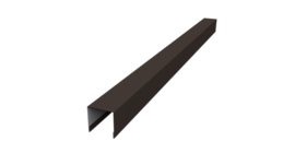 Планка вертикальная лицевая для забора жалюзи Palermo 0,45 Drap RR 32 темно-коричневый (3м)