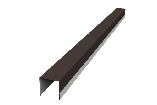 Планка вертикальная обратная для забора жалюзи Palermo 0,45 PE RR 32 темно-коричневый (1,8м)