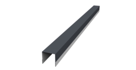 Планка вертикальная обратная для забора жалюзи Palermo 0,5 Rooftop Бархат RAL 7024 мокрый асфальт (2м)