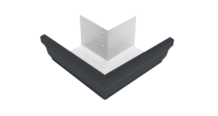 Угол желоба внешний Vortex Matt 90гр 127мм RAL 7024